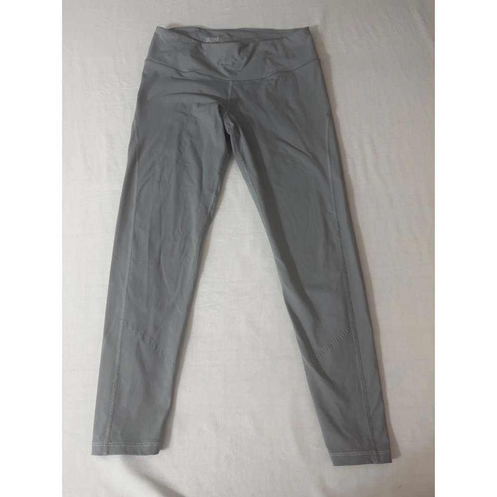 Victoria Sport Knockout Leggings Gray Mesh Lattice Strappy Activewear Womens L